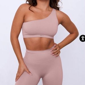 SET Active ribbed one shoulder sport bra